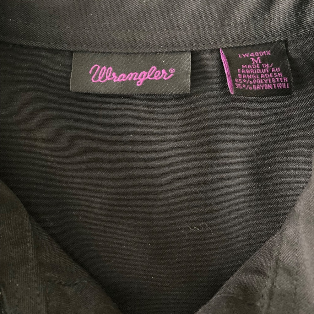 Women’s vintage Wrangler black western shirt. Size M - Picture 5 of 11